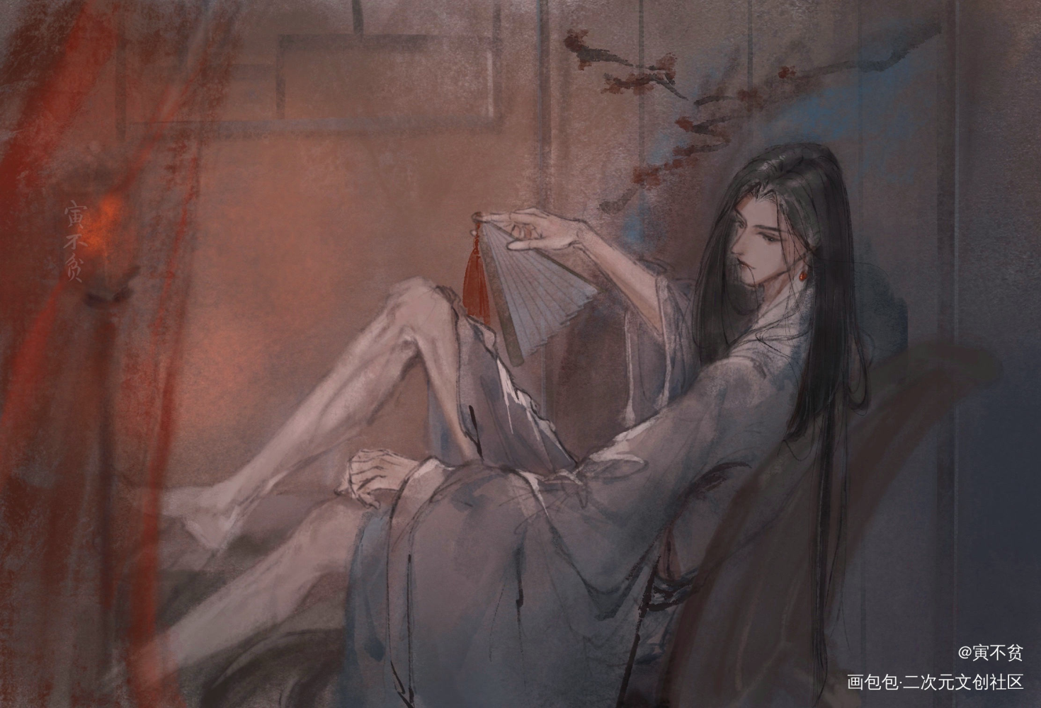 _将进酒沈兰舟蛇皮同人绘画作品