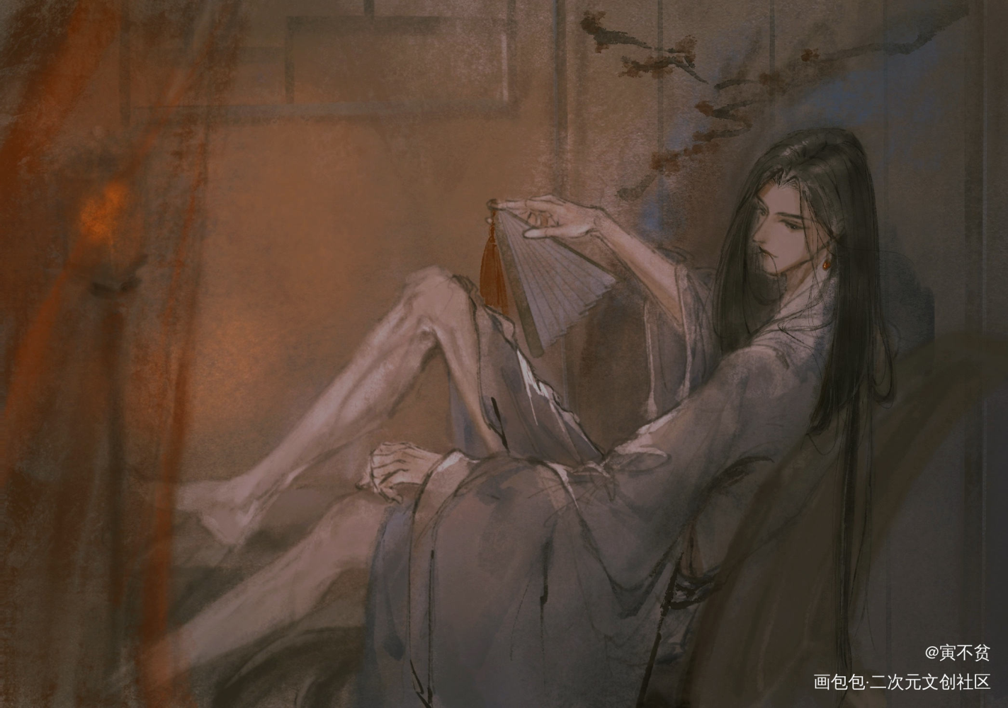_将进酒沈兰舟蛇皮同人绘画作品