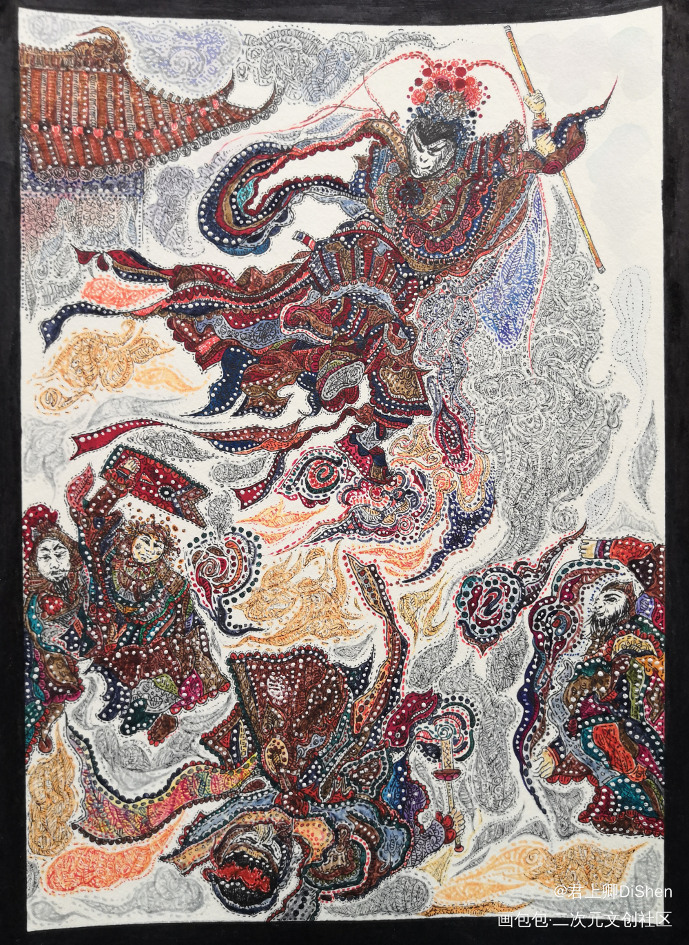 _西游记平涂插画同人oc绘画作品