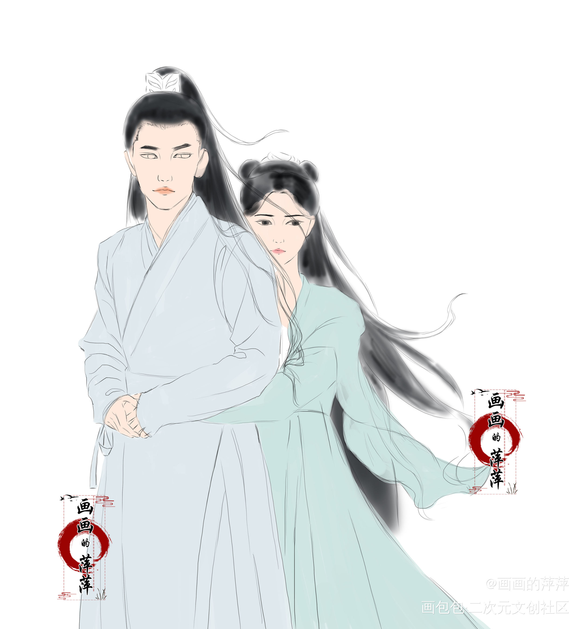 少女大人苏瓷 裴昭同人_裴昭苏瓷立绘厚涂求点评我要上首推头像插画同人少女大人绘画作品