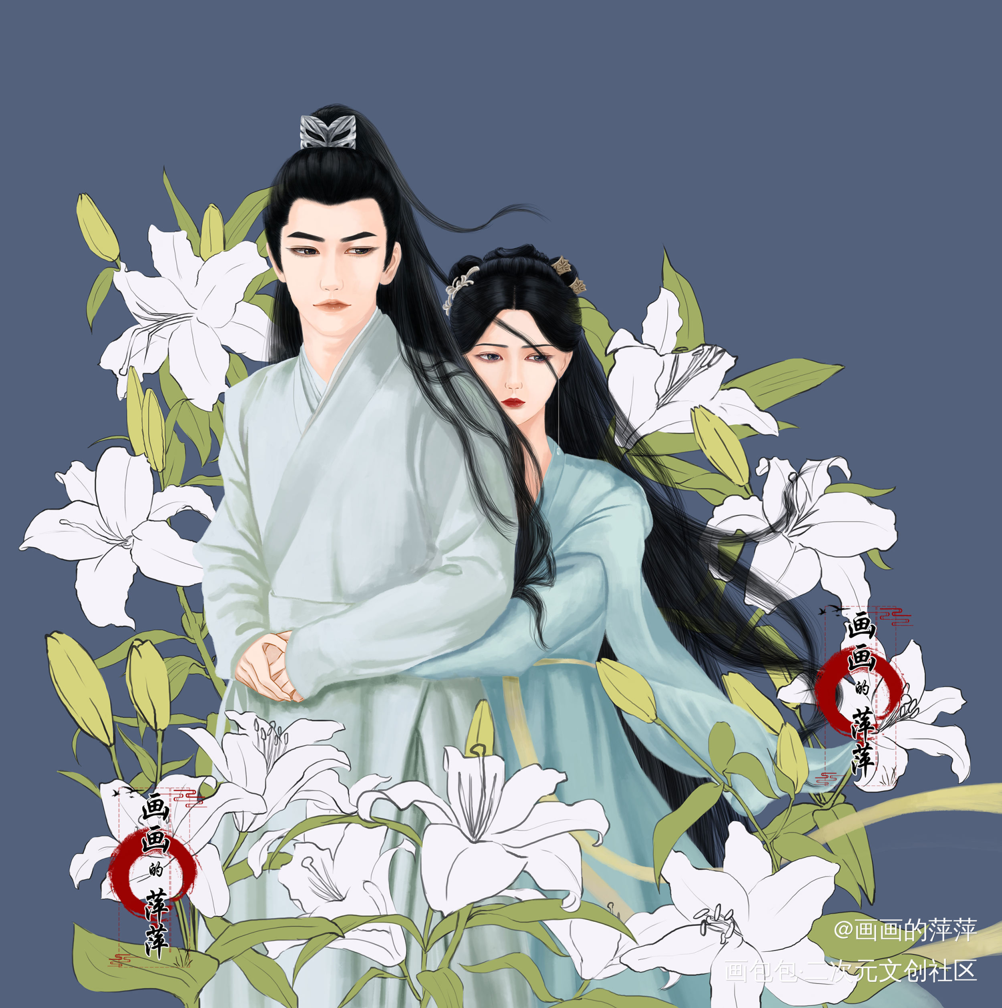 少女大人苏瓷 裴昭同人_裴昭苏瓷立绘厚涂求点评我要上首推头像插画同人少女大人绘画作品