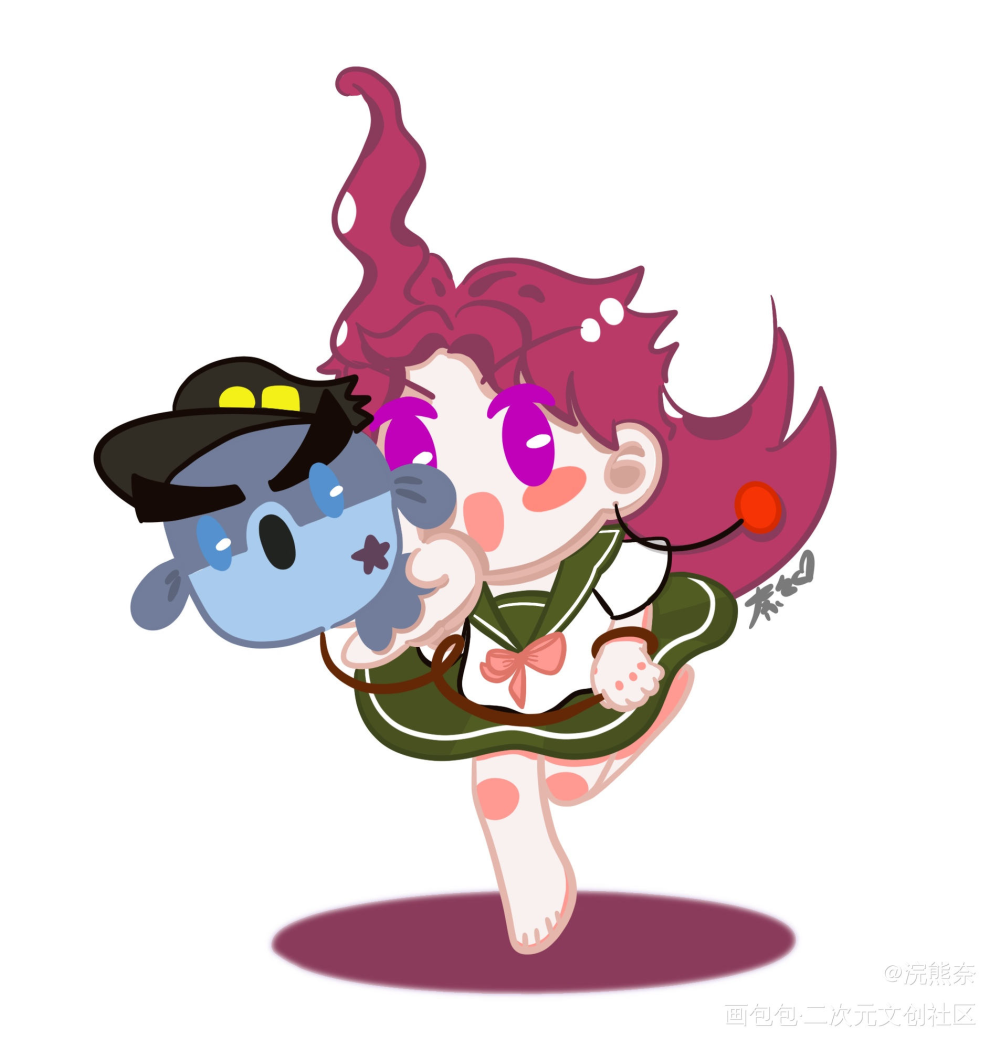 bubblepuff paro_JOJO的奇妙冒险承花空条承太郎花京院典明JOJO绘画作品