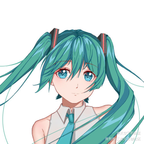 miku_VOCALOID初音未来日系我要上首推头像同人初音miku绘画作品