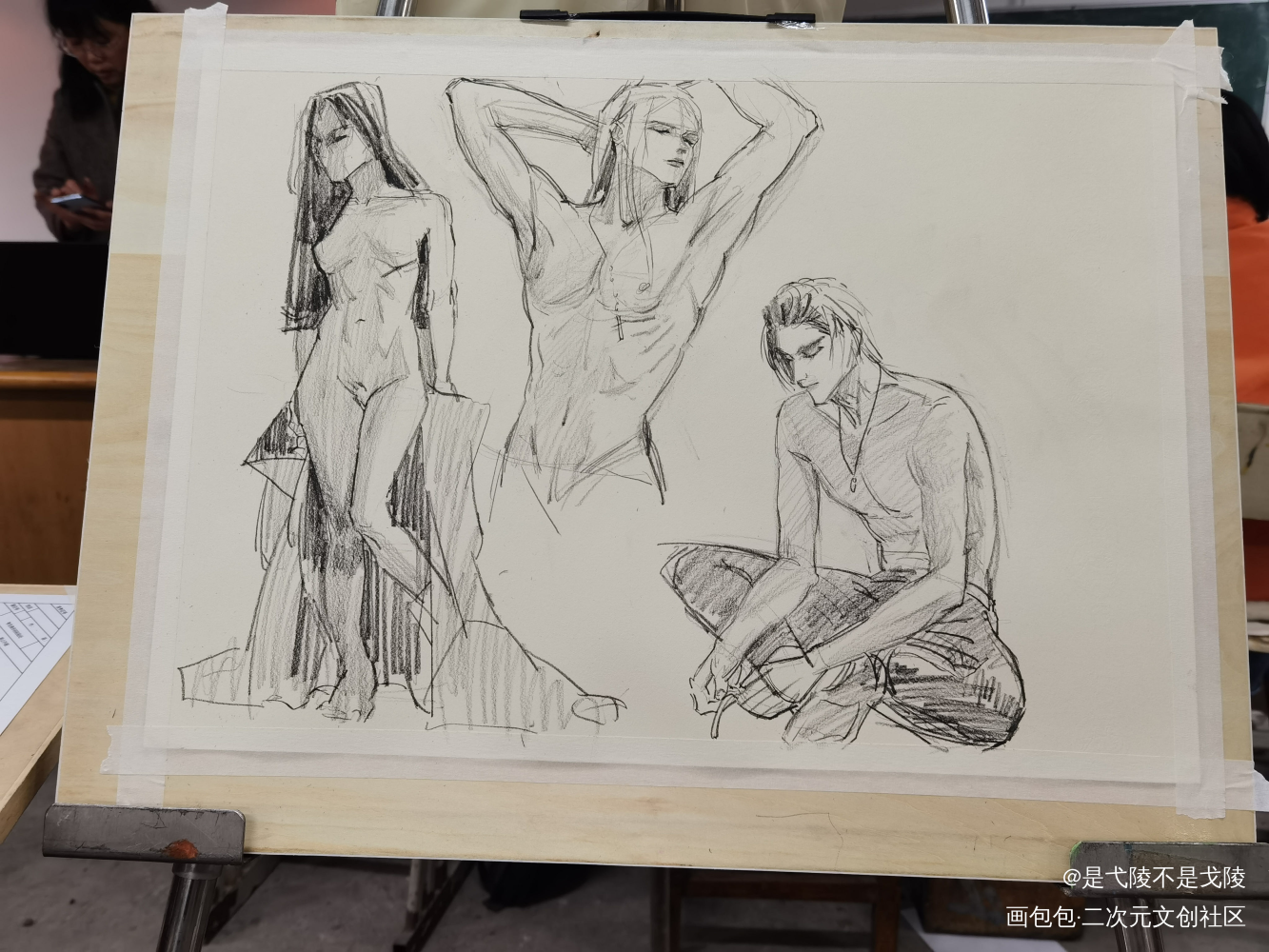 速写练习_半临摹速写绘画作品