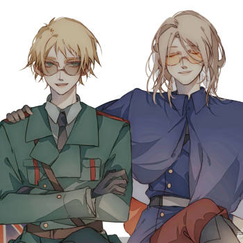 黑塔利亚仏英doveraph绘画作品