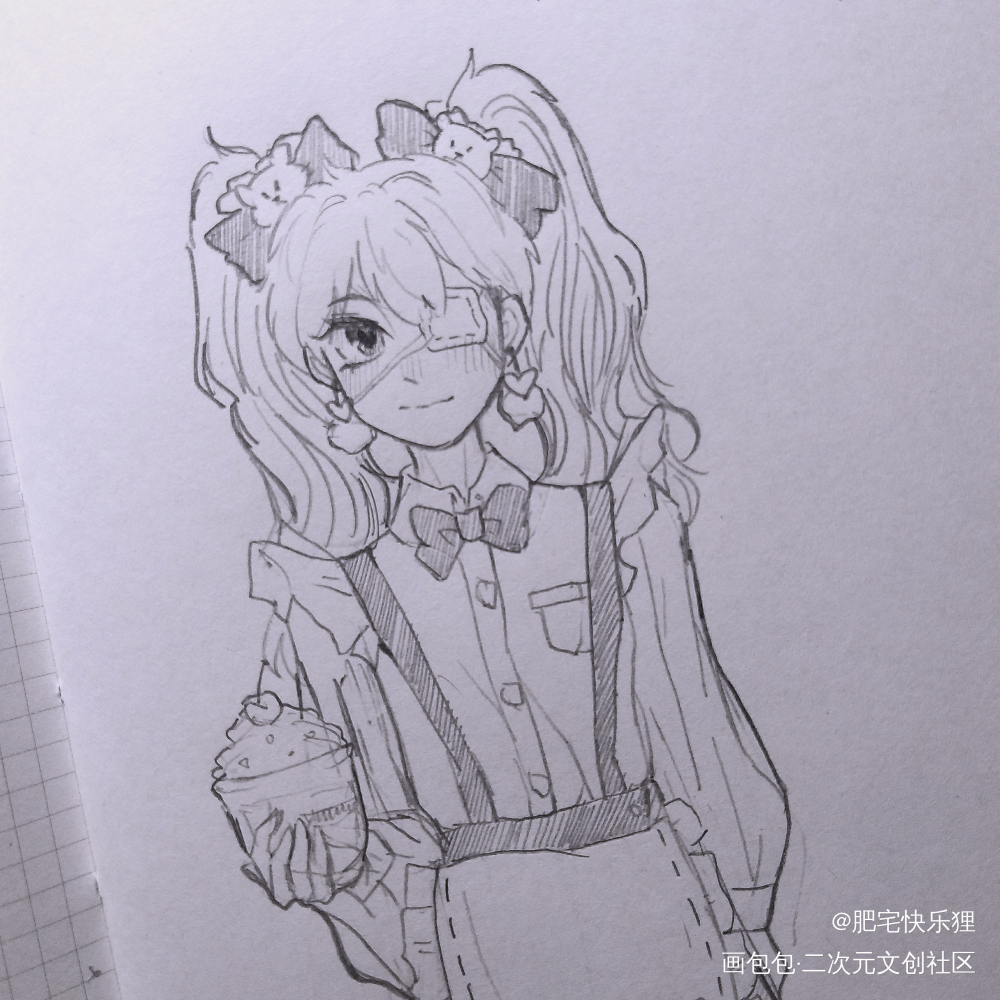 鱼_求点评头像插画摸鱼原创ococ绘画作品