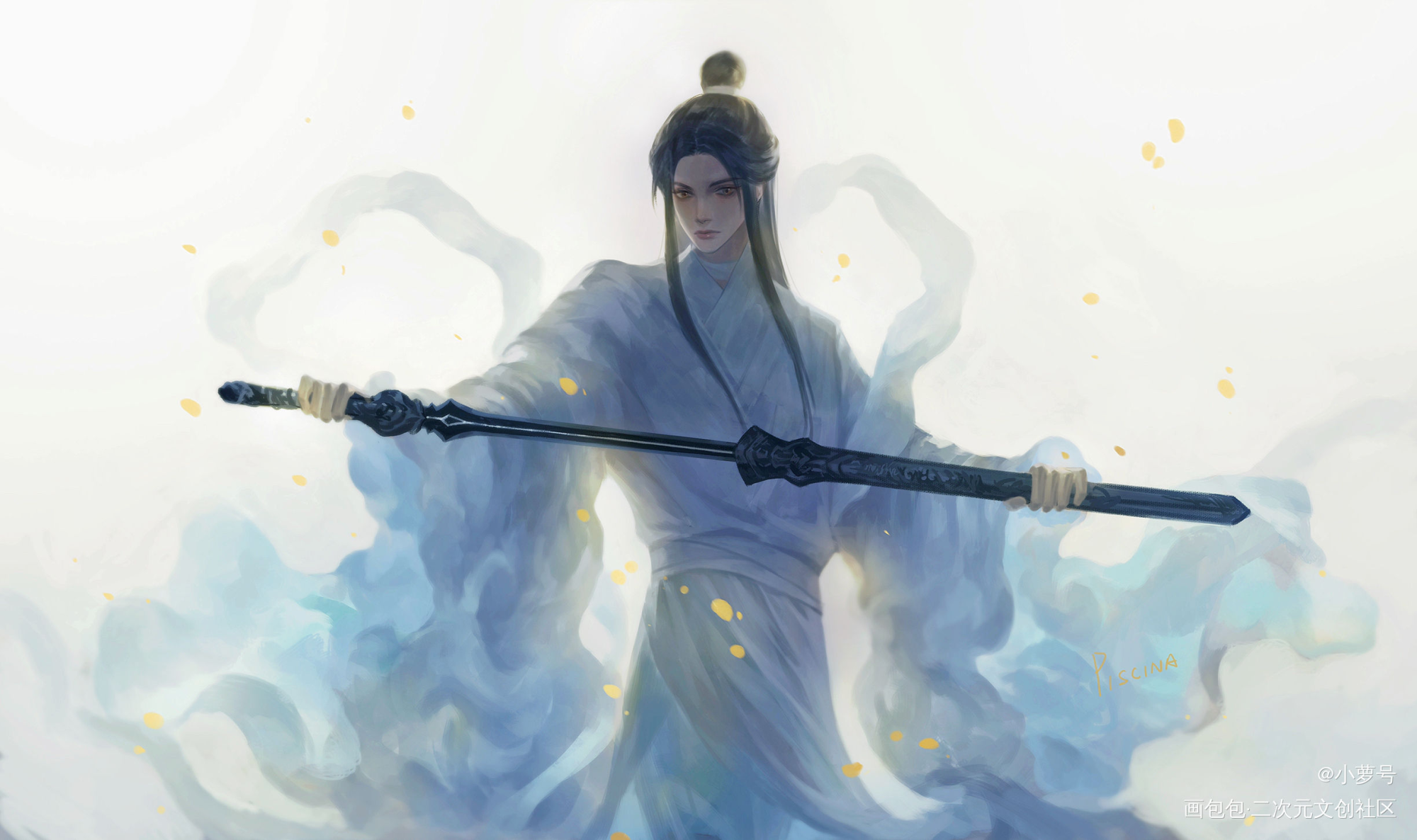 芳心_天官赐福谢怜厚涂插画同人绘画作品