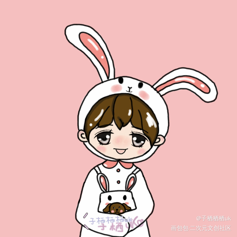 小兔子秀秀_188男团李程秀Q版头像绘画作品
