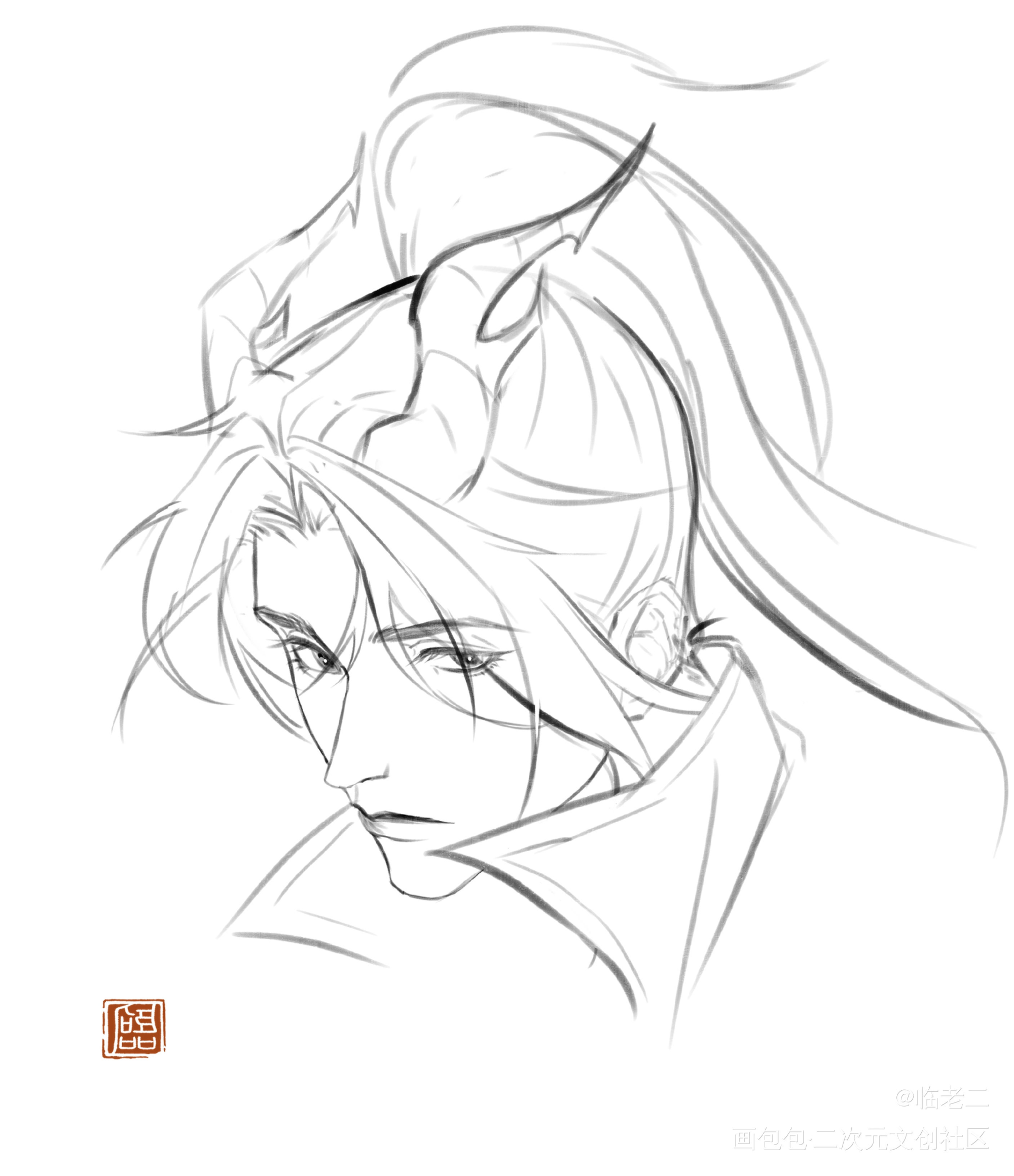 白龙吟_王者荣耀韩信绘画作品