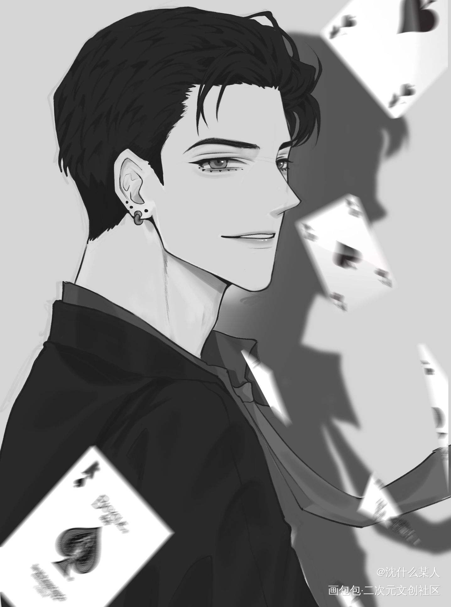 求求让我过画师认证我想开摊啊啊_落不下段琰段锐厚涂同人闻劭绘画作品