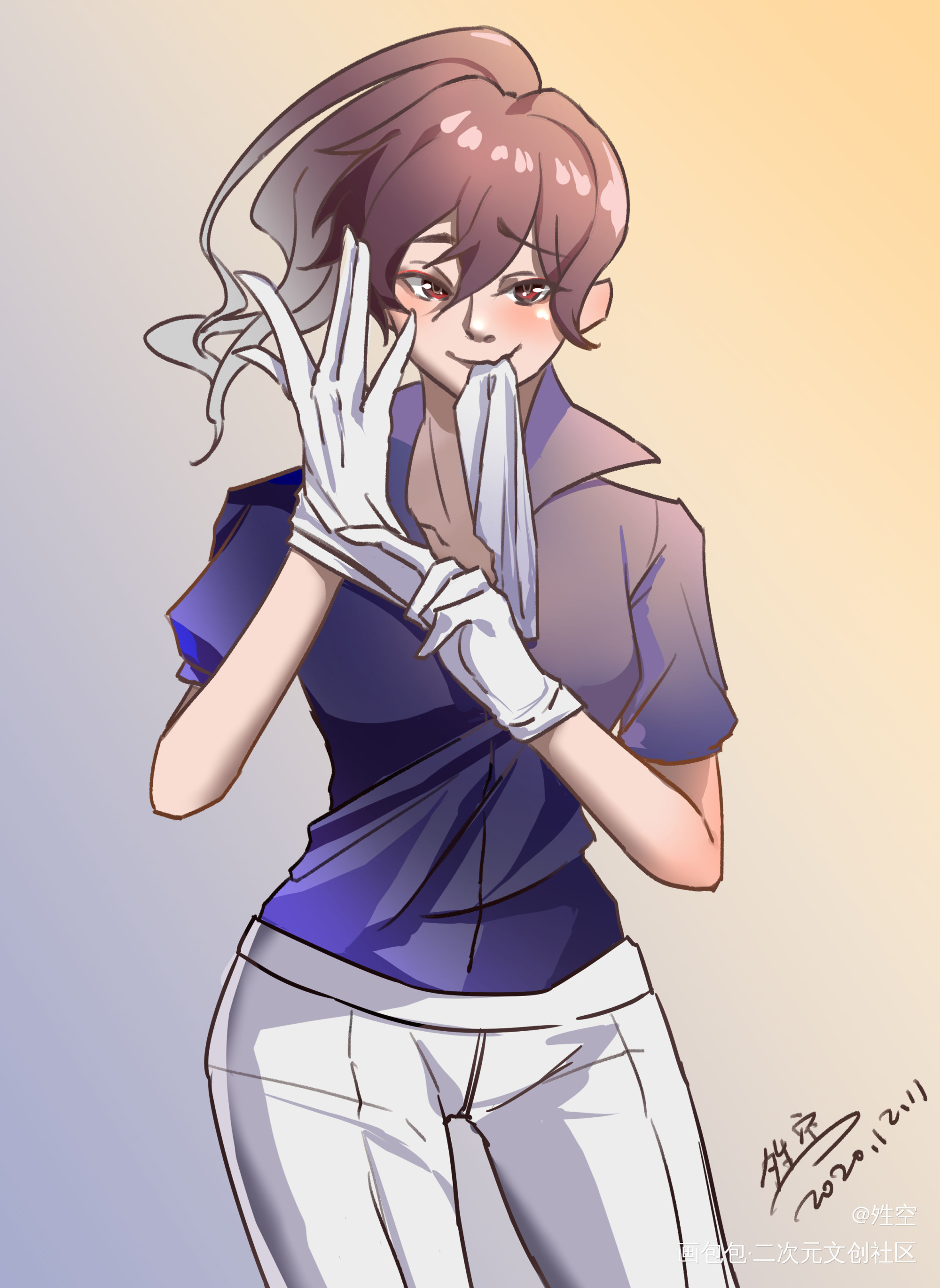 摸鱼摸了个婷哥_汉化日记苏莫婷日系插画同人绘画作品