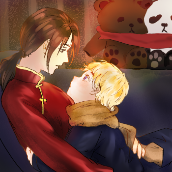 圣诞贴贴_黑塔利亚红色组伊万·布拉金斯基王耀厚涂我要上首推插画aph