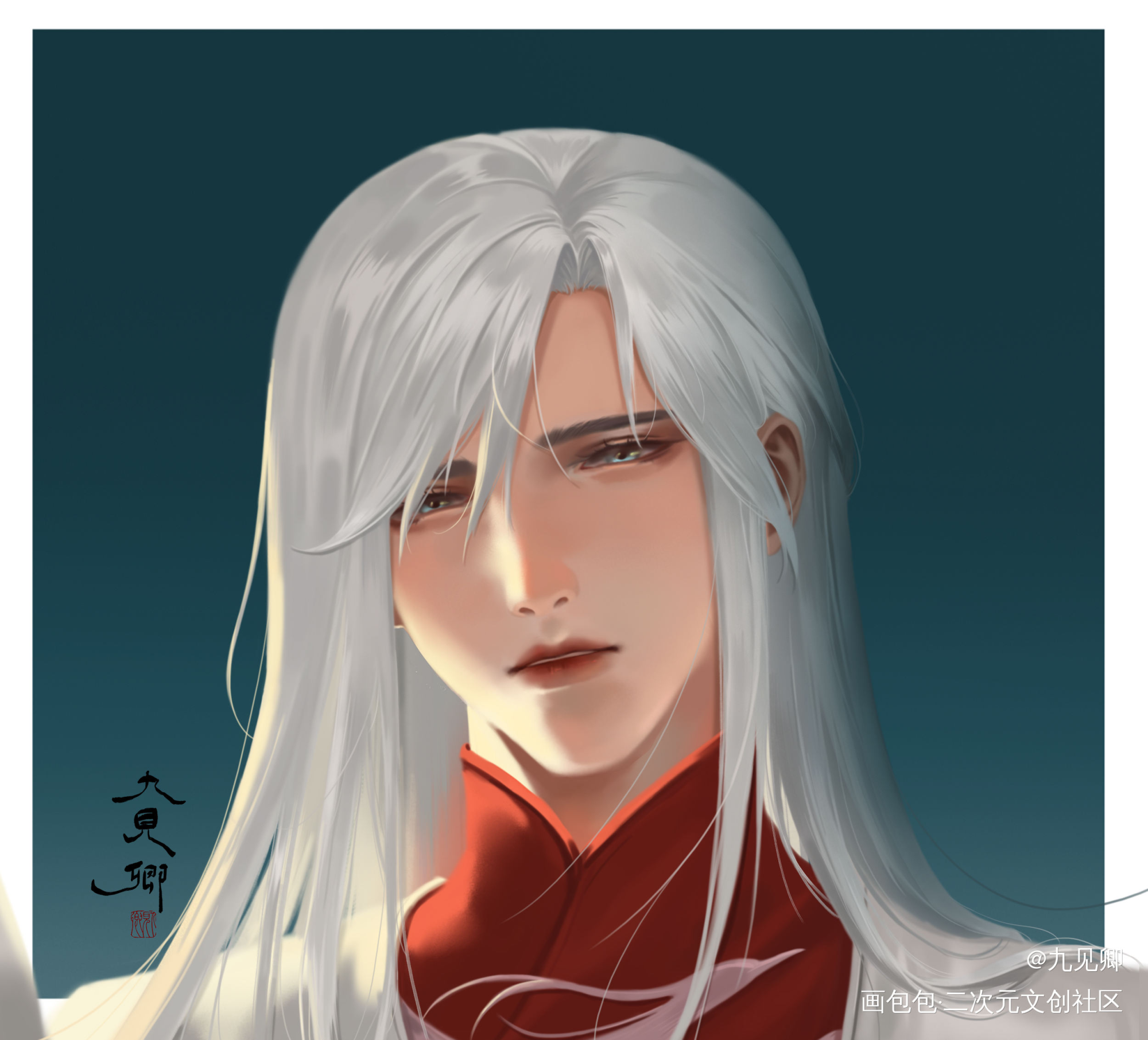 凤求凰头像稿_王者荣耀李白绘画作品