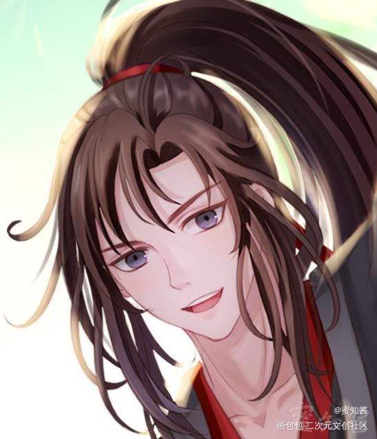 忘羡2021新年快乐_魔道祖师忘羡蓝忘机魏无羡魏无羡蓝忘机平涂日系我要上首推插画同人魔道祖师，天官赐福绘画作品