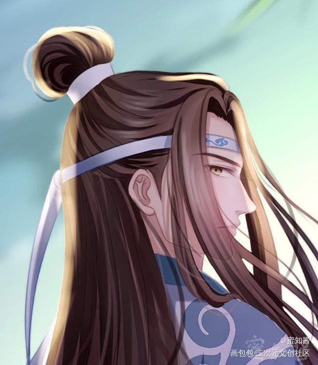 忘羡2021新年快乐_魔道祖师忘羡蓝忘机魏无羡魏无羡蓝忘机平涂日系我要上首推插画同人魔道祖师，天官赐福绘画作品