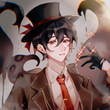 怪图_诡秘之主克莱恩平涂插画同人绘画作品