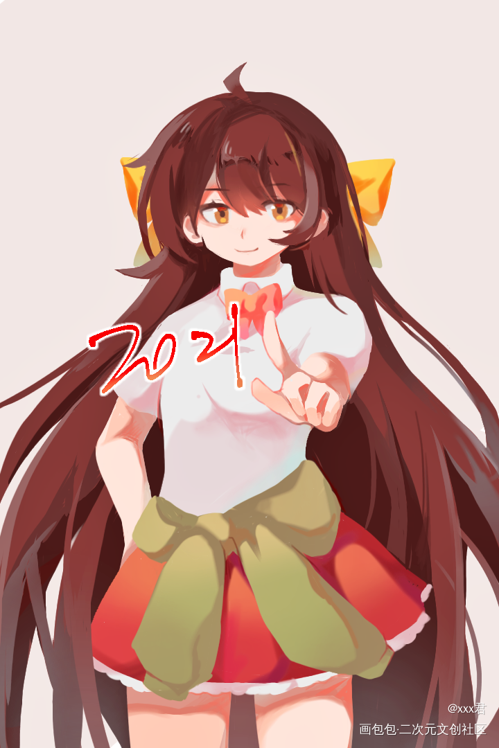 新年快乐～！_厚涂日系原创原创oc绘画作品