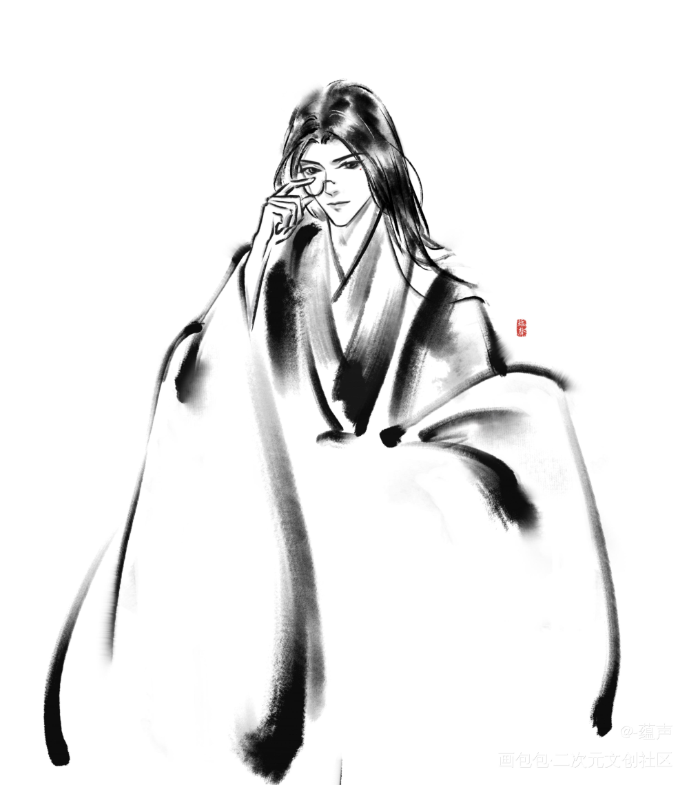 磨合笔刷，有点丑_杀破狼长庚顾昀绘画作品