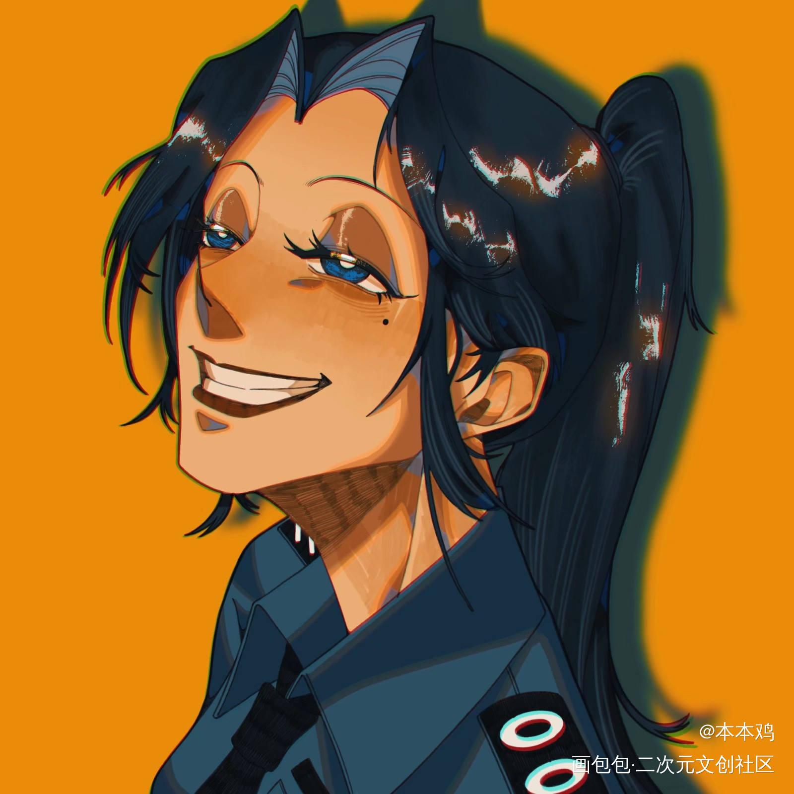 _平涂日系头像oc绘画作品