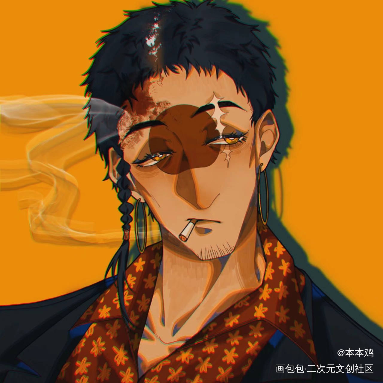 _平涂日系头像oc绘画作品