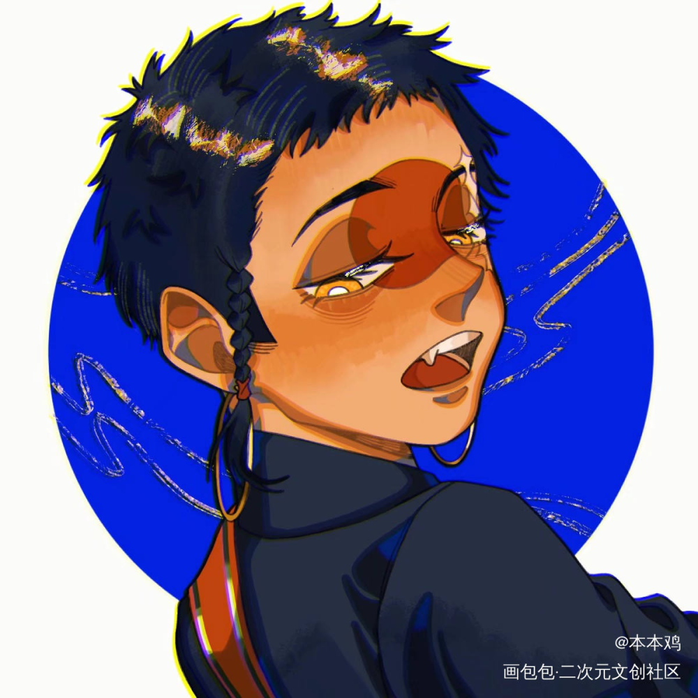 _平涂日系头像oc绘画作品