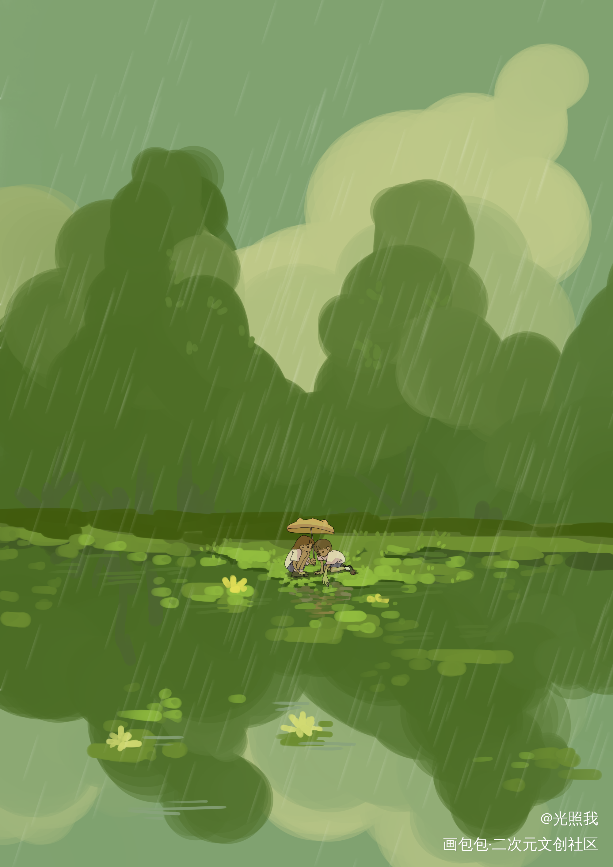 早春的雨_原创绘画作品