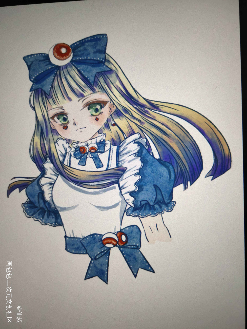 _爱丽丝平涂日系原创oc绘画作品