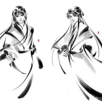 溪渊 1_七爷乌溪景北渊绘画作品