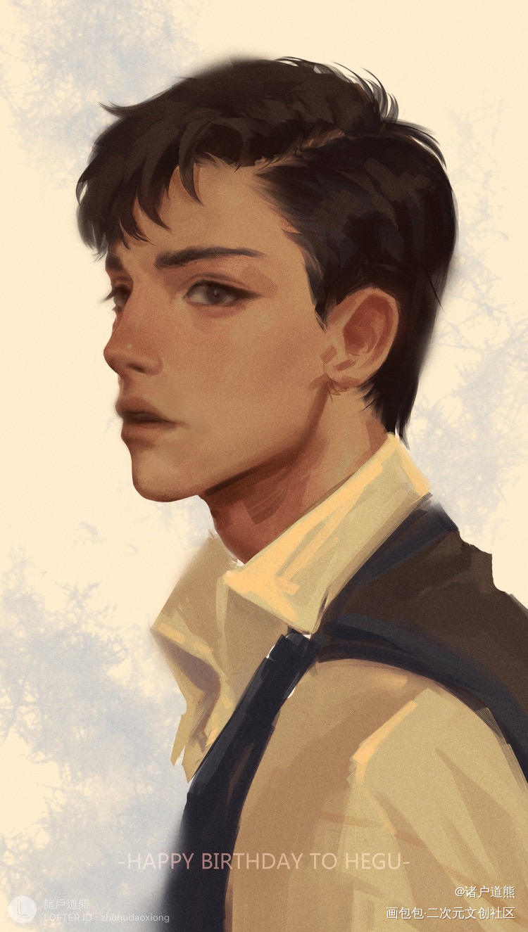 何故生日快乐_一醉经年188男团何故厚涂插画同人绘画作品