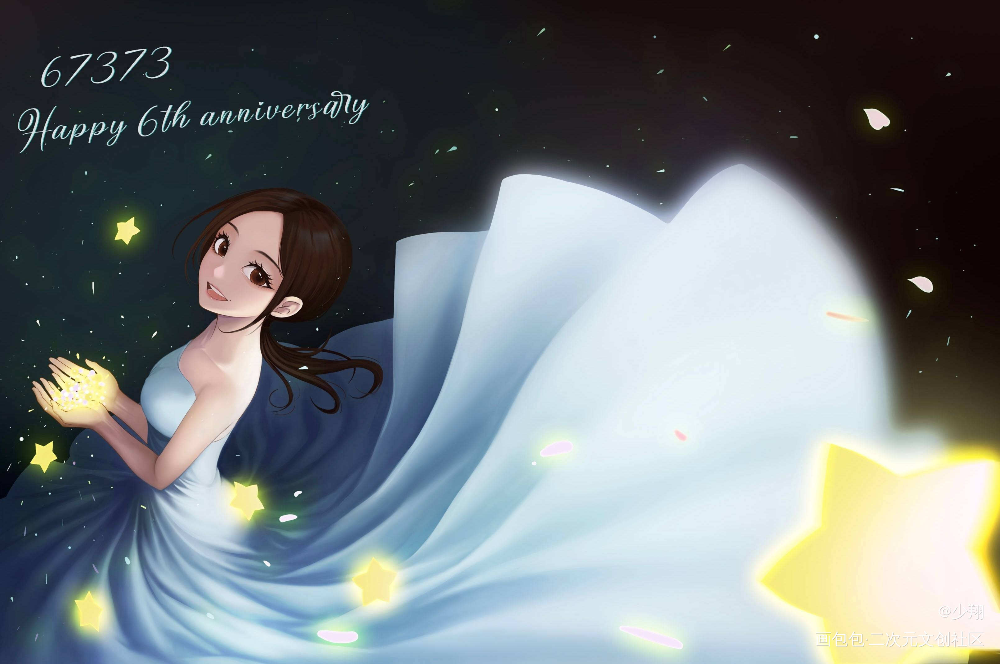 _厚涂日系插画原创原创绘画作品