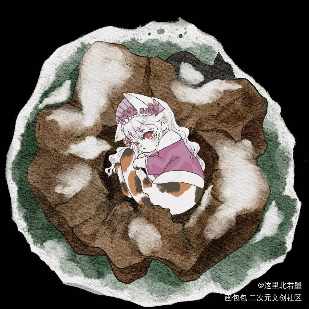 《嗷呜嗷呜》四季一览_平涂Q版求点评求配文我要上首推动图原创作品原创设计原创原创ococ绘画作品