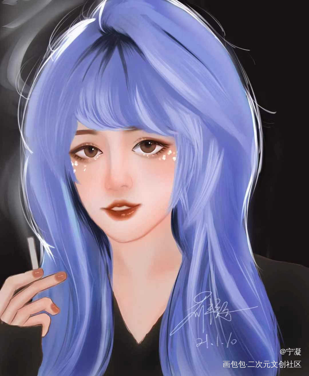 【procreate】练习打卡_照片转手绘厚涂头像求约稿procreate头像约稿约稿绘画作品