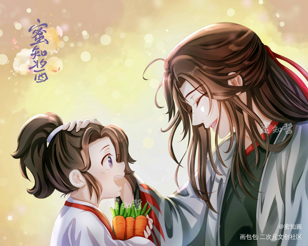 做授权用需要单独重发贴-羡摸头_魔道祖师忘羡蓝思追魏无羡平涂日系插画同人绘画作品