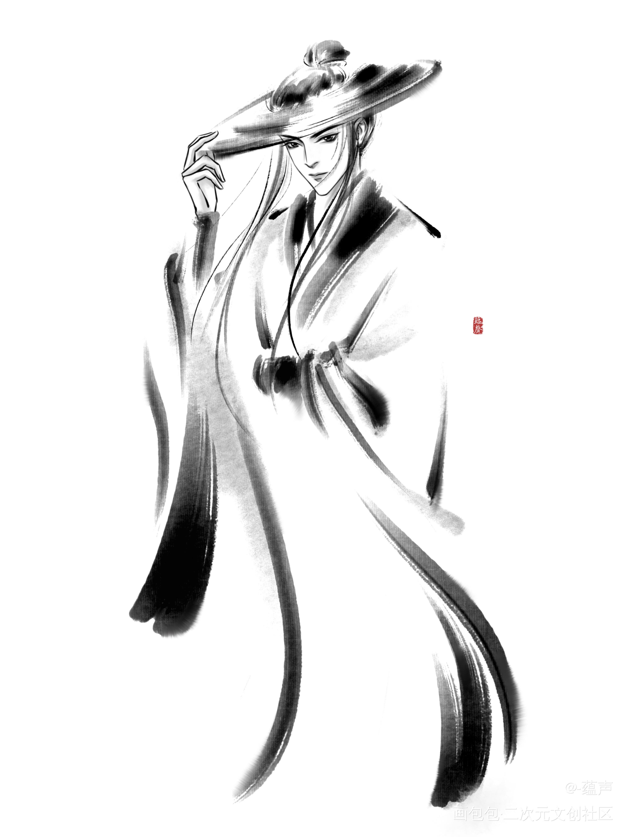 温周+1，快结束惹_天涯客温客行周子舒绘画作品