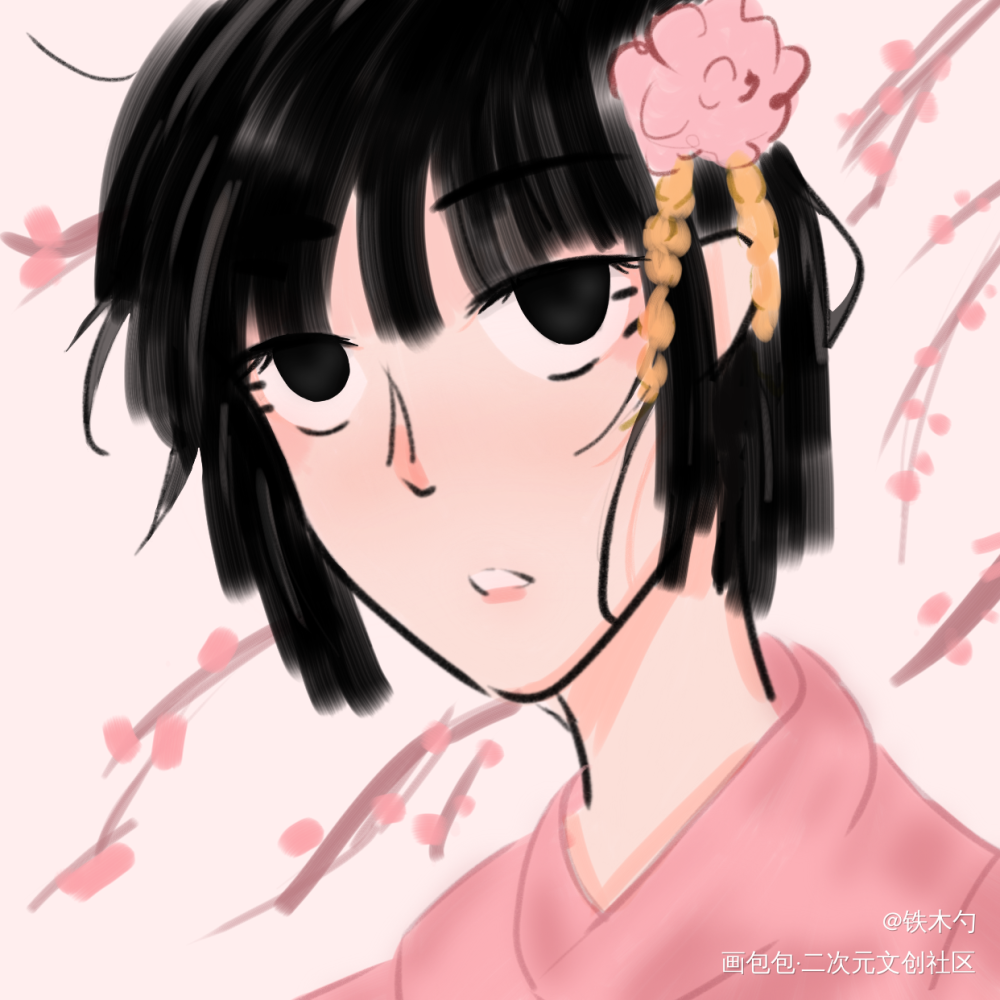 我在樱花里等你。_黑塔利亚本田樱平涂日系我要上首推头像同人娘塔绘画作品