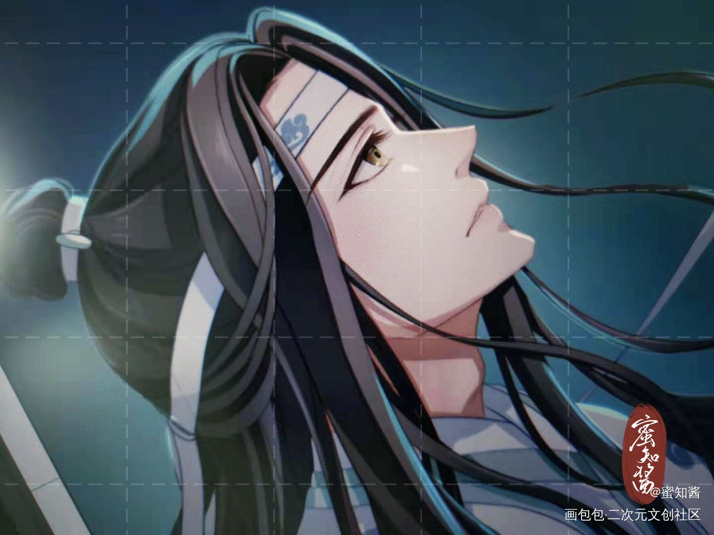 _魔道祖师忘羡蓝忘机魏无羡魏无羡蓝忘机平涂我要上首推插画同人条漫魔道祖师，天官赐福魔道祖师等绘画作品