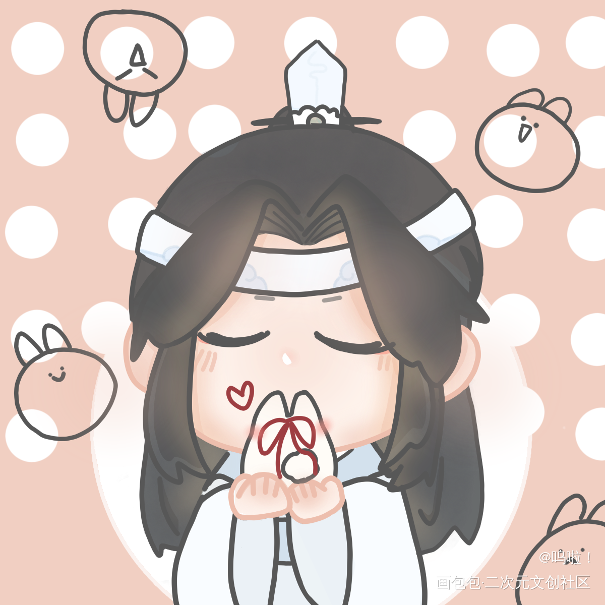 亲兔叽_魔道祖师忘羡蓝忘机Q版头像同人绘画作品