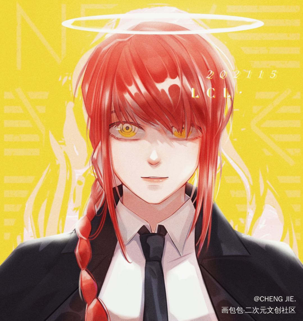 坏女人_电锯人玛琪玛厚涂日系绘画绘画作品