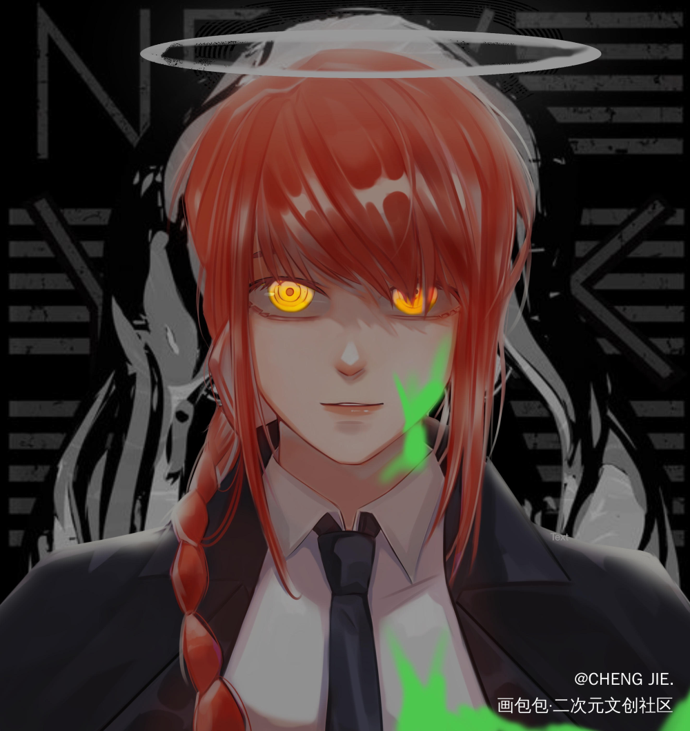 坏女人_电锯人玛琪玛厚涂日系绘画绘画作品