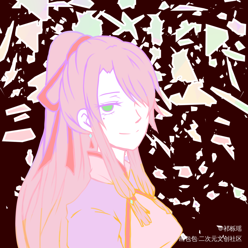 我jio得可以整一个团头_平涂头像ococ绘画作品