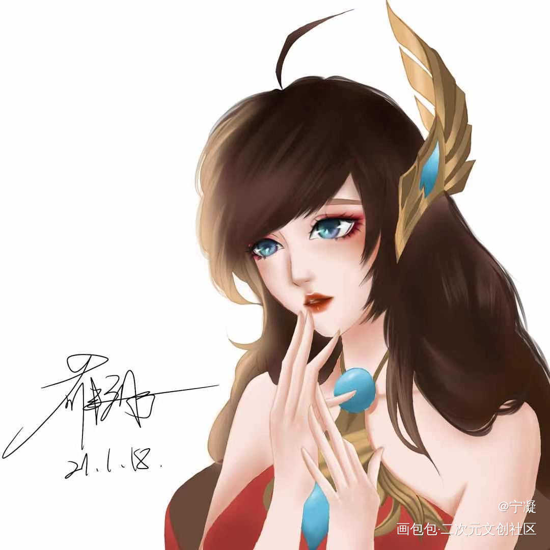 【procreate】王者荣耀_王者荣耀大乔头像procreate绘画作品