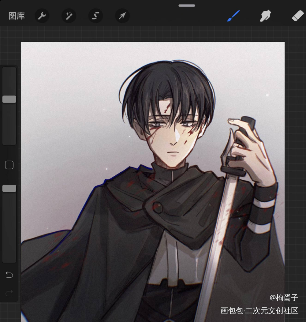 _进击的巨人埃尔文利威尔绘画作品
