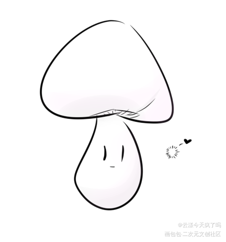 堆堆表情包_小蘑菇安折绘画作品