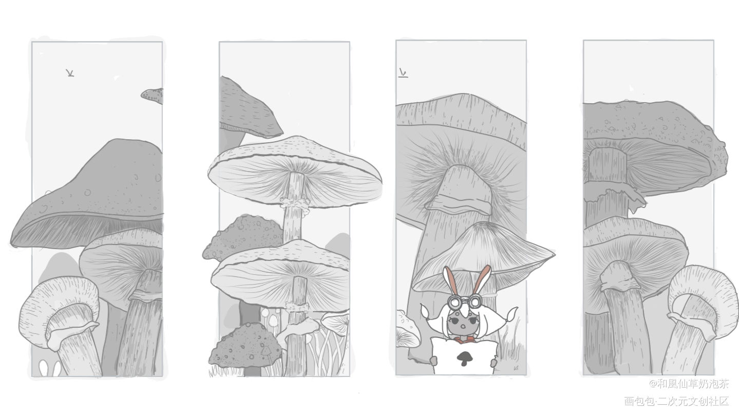探险兔兔!_平涂日系Q版我要上首推插画和风茶奈原创oc绘画作品