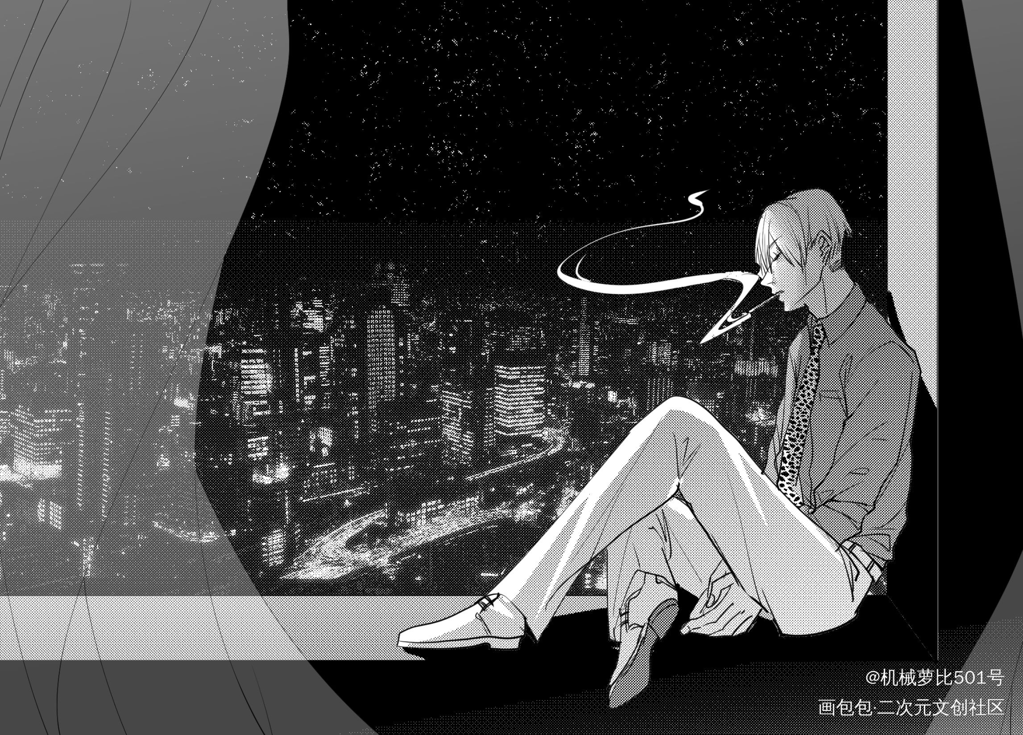 晚安_咒术回战七海建人平涂日系我要上首推插画绘画作品