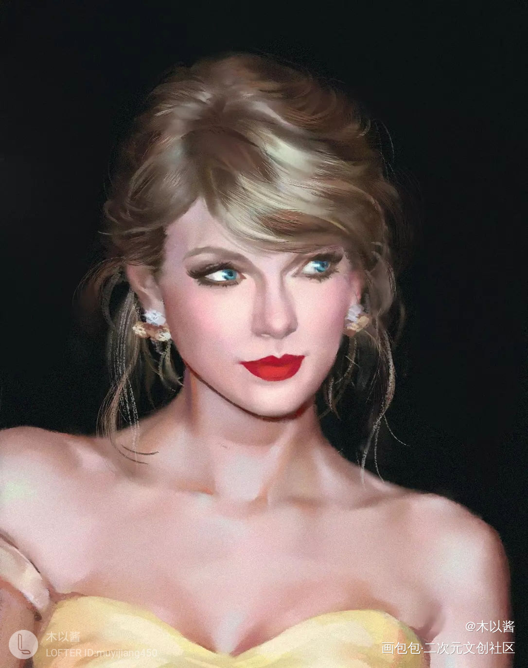 一只霉~_厚涂TaylorSwift绘画作品