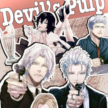 【dmc】低俗恶魔_鬼泣5nerodantevergil平涂插画同人dmc鬼泣绘画作品