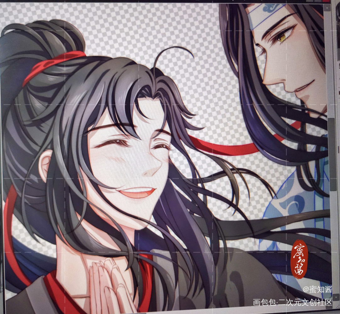 蓝忘机生贺漫画小剧透之三_魔道祖师忘羡蓝忘机魏无羡魏无羡蓝忘机平涂Q版我要上首推插画同人条漫魔道祖师，天官赐福魔道祖师Q版绘画作品