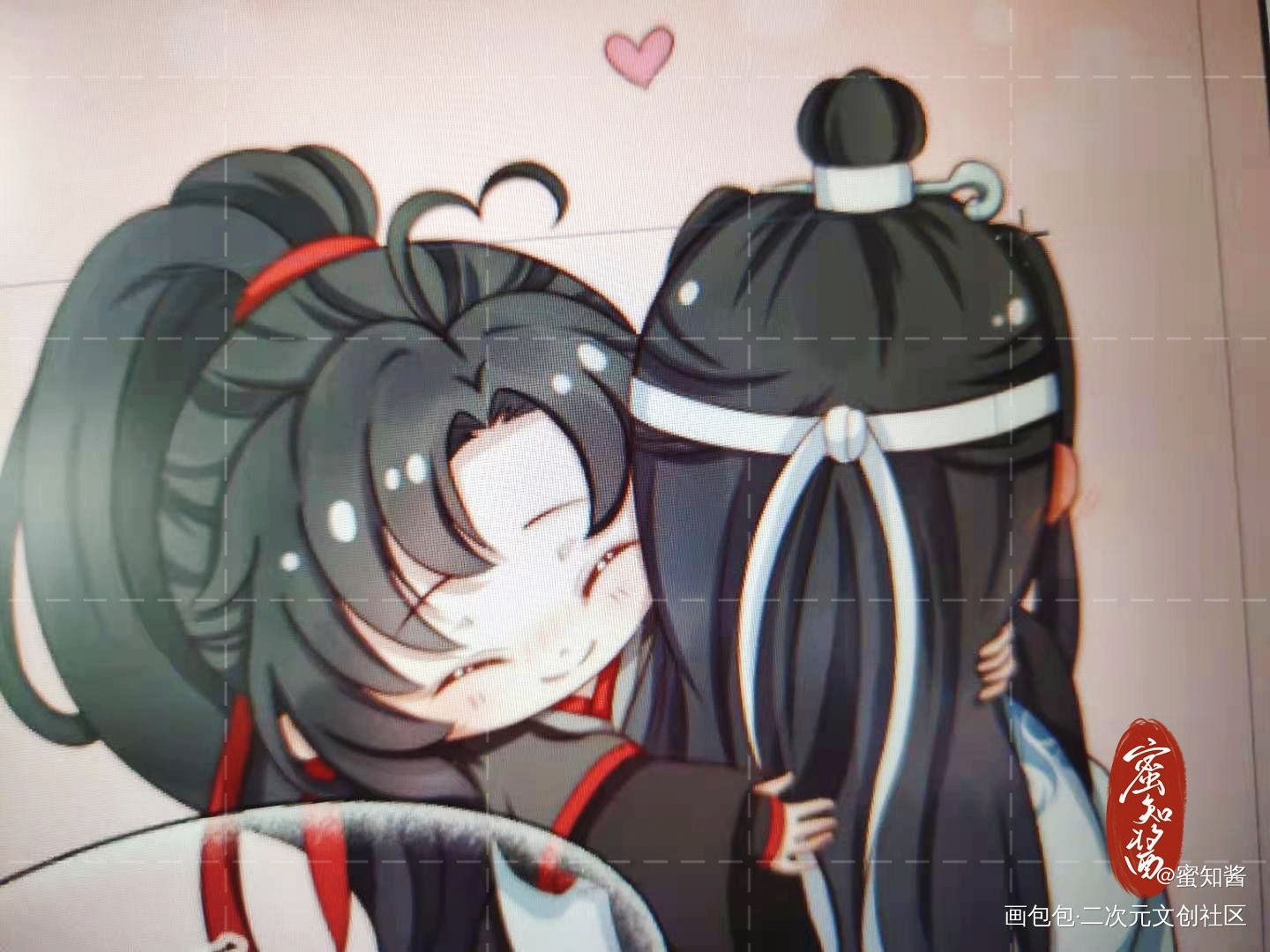 蓝忘机生贺漫画小剧透之三_魔道祖师忘羡蓝忘机魏无羡魏无羡蓝忘机平涂Q版我要上首推插画同人条漫魔道祖师，天官赐福魔道祖师Q版绘画作品