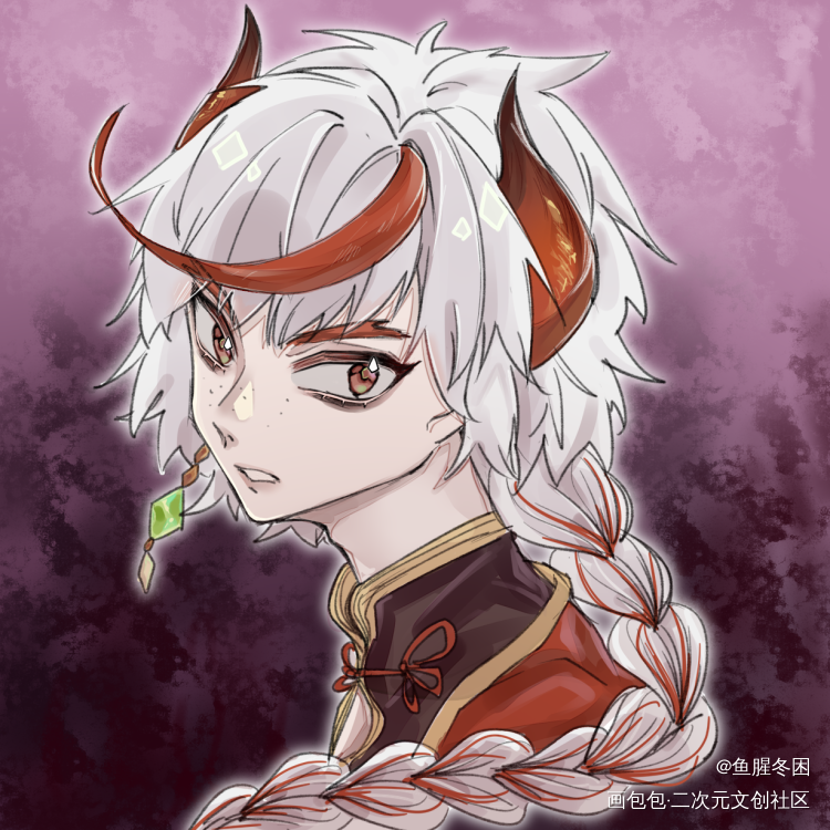 去年哒_食物语麻婆豆腐平涂头像绘画作品
